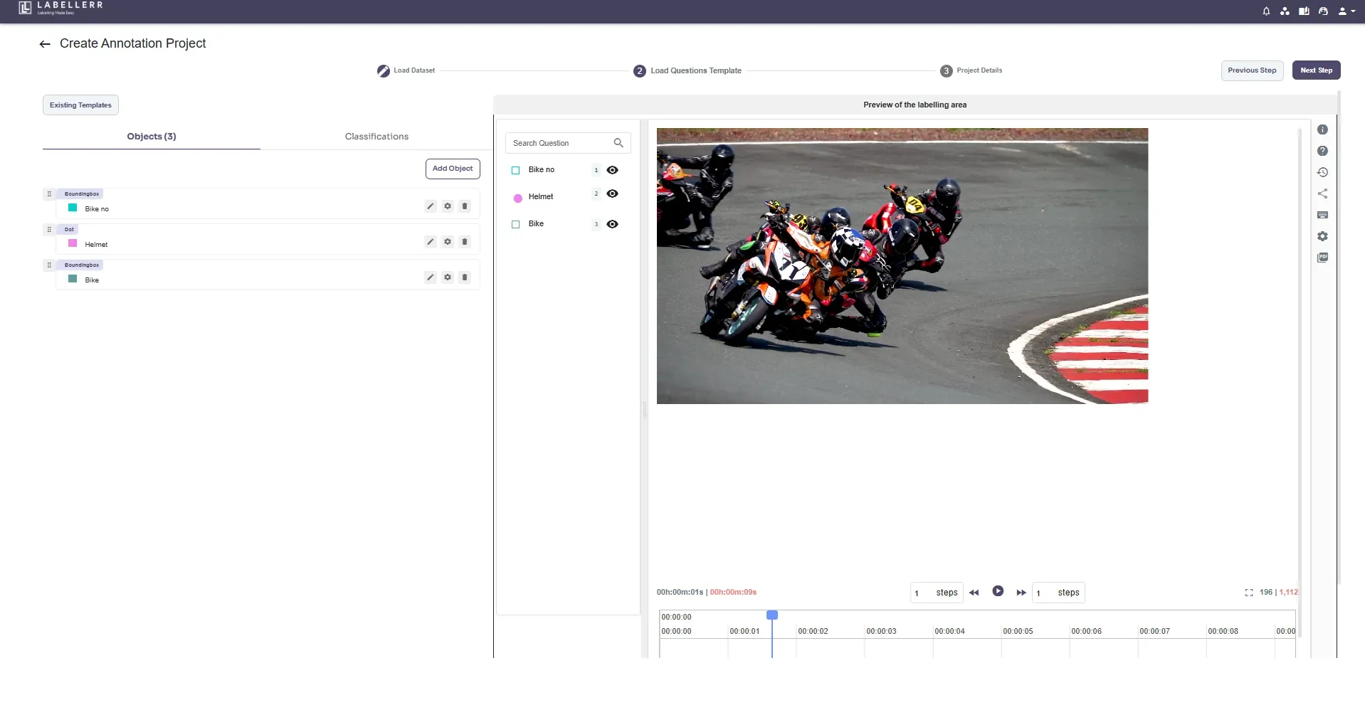 Video label configuration