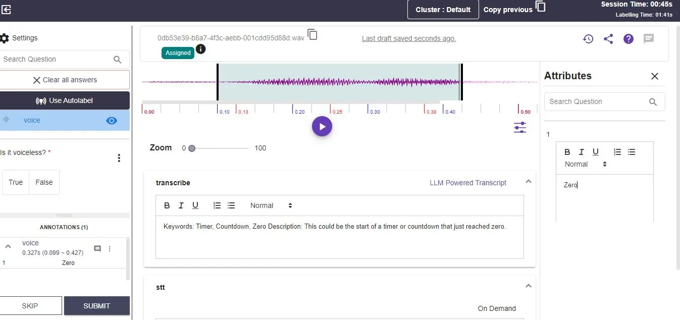Audio Segmentation Interface