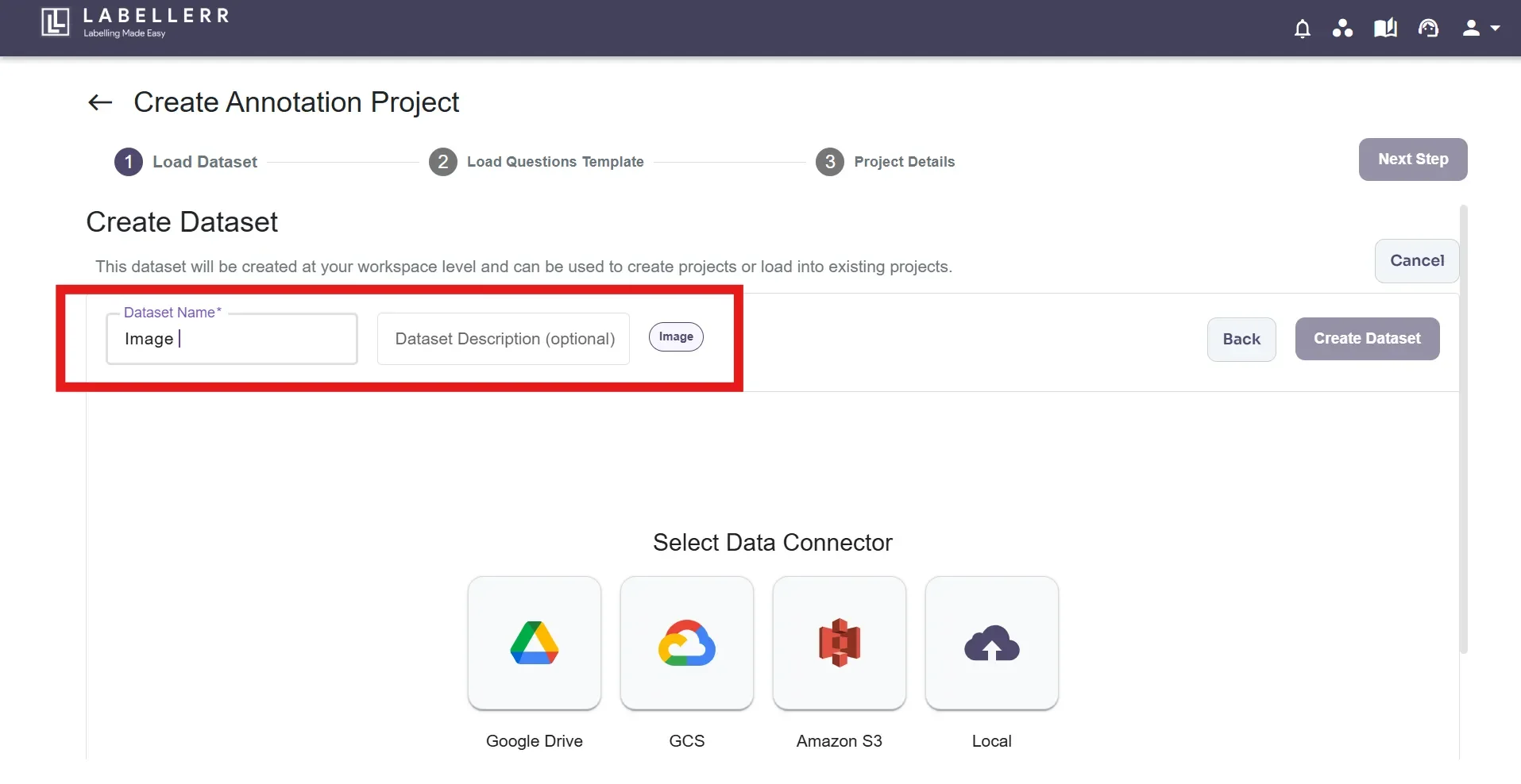 Fill dataset details