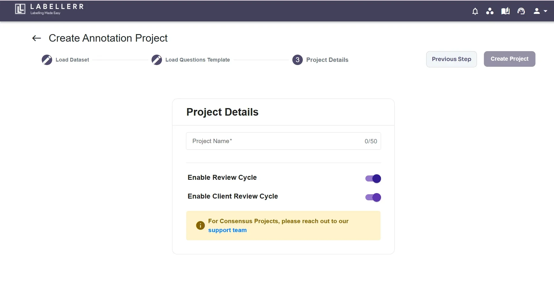 Dataset permission interface