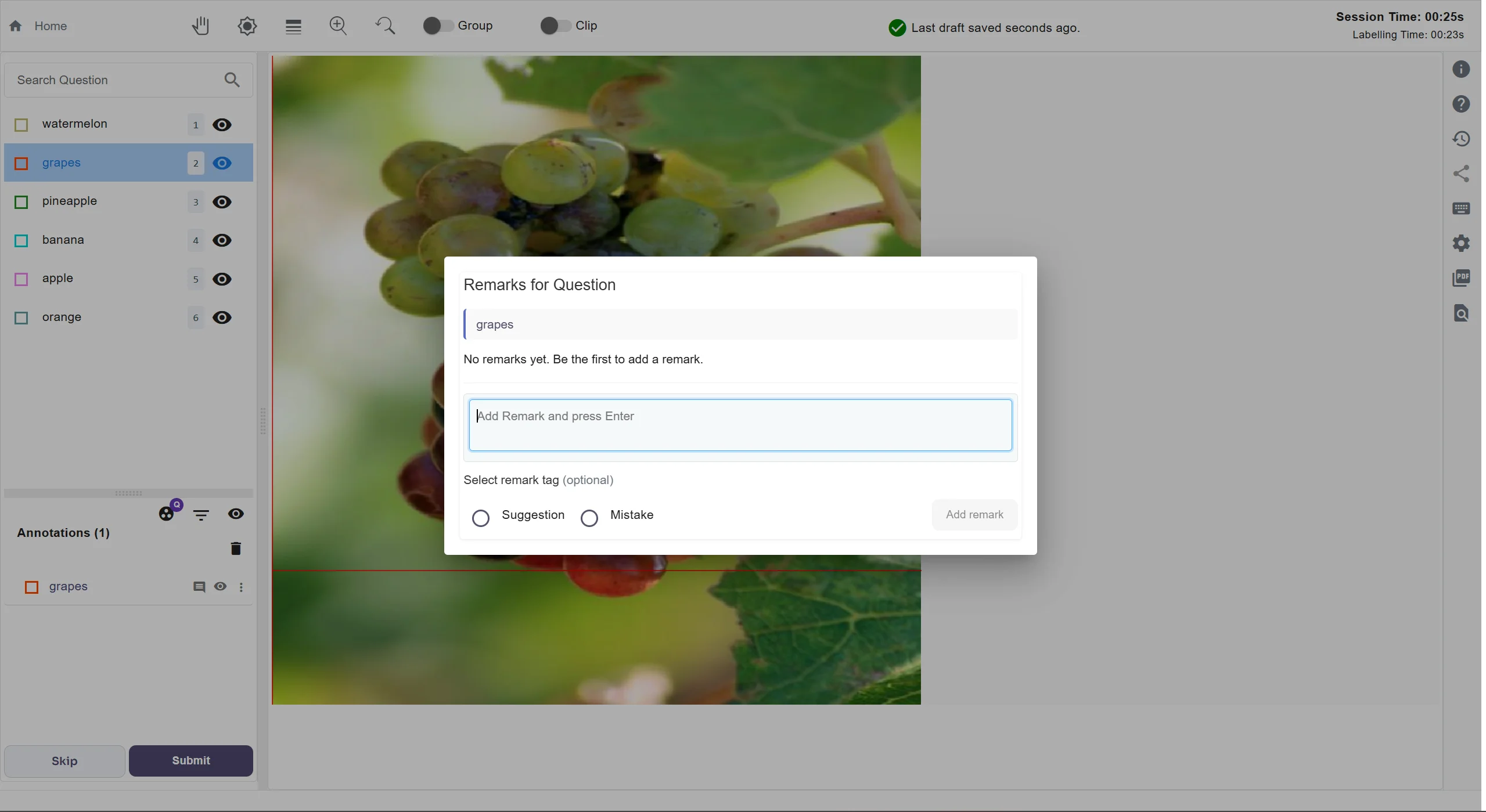 Add Remarks