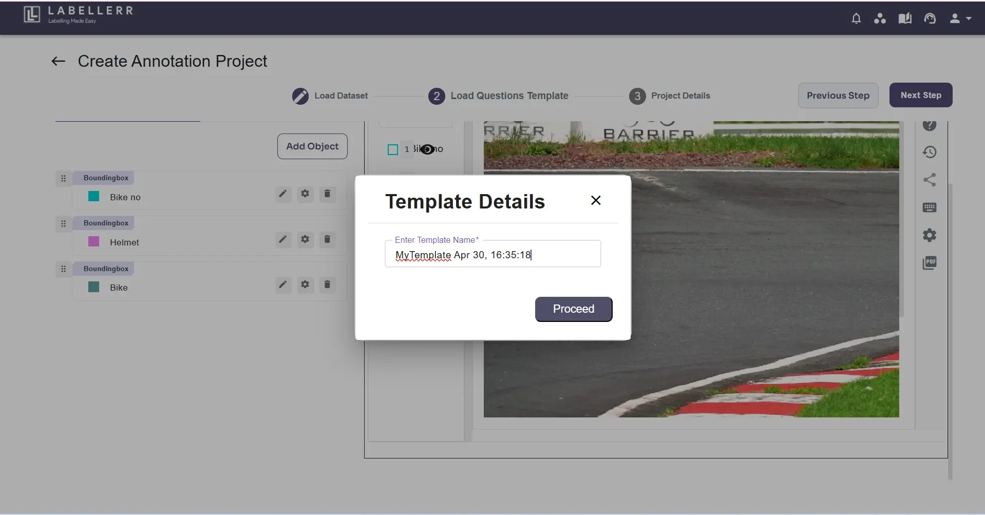 Video template details