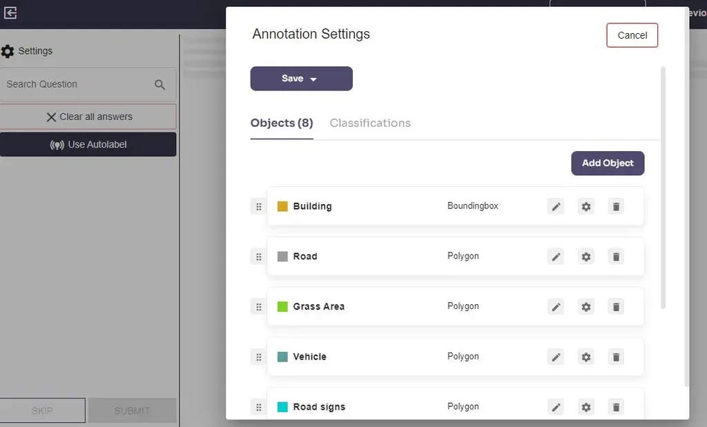 Settings Option