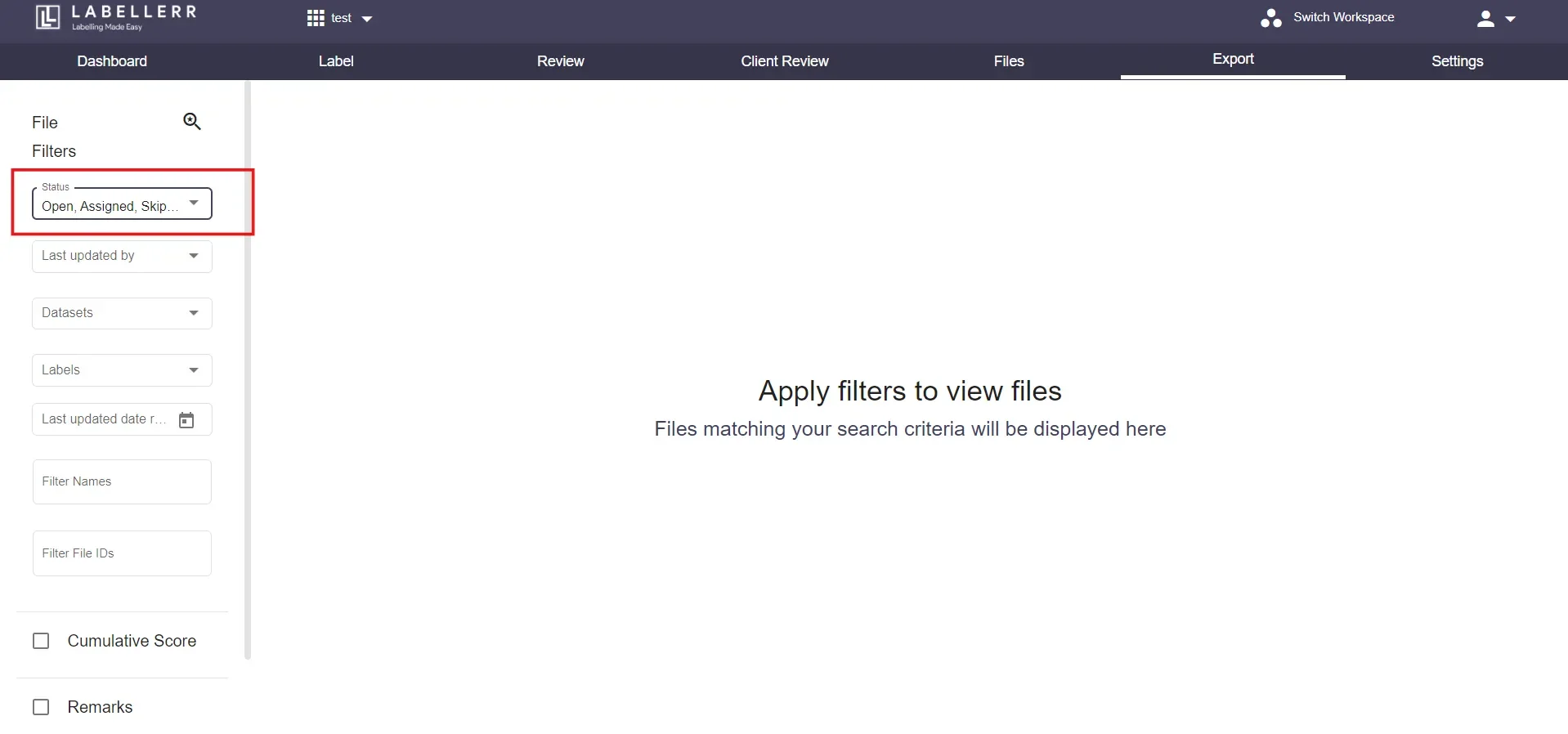 Status Filters