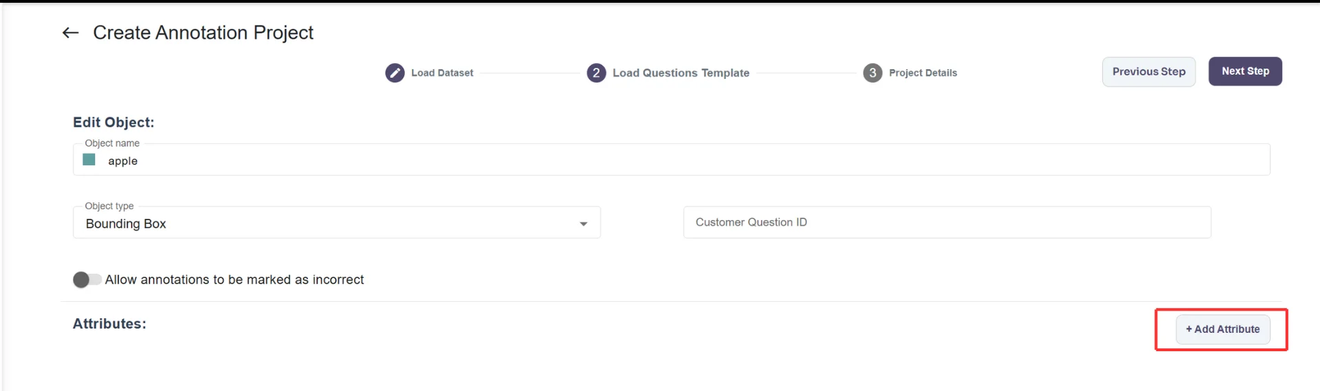 Attribute options