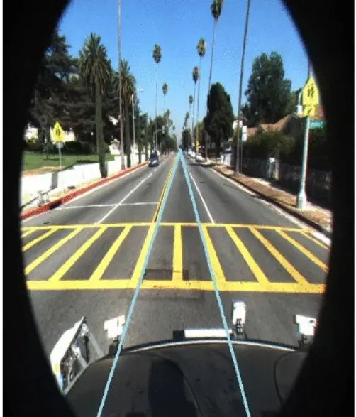 lane obstruction by zebra crossing