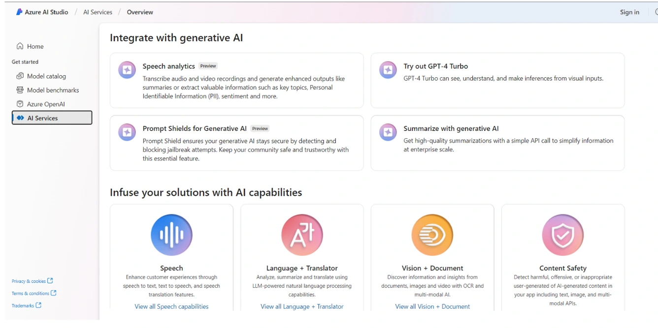 Azure Ai services