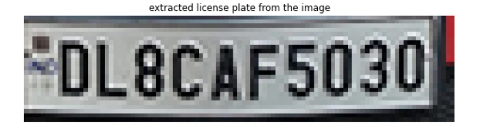 Exact License plate part Extraction