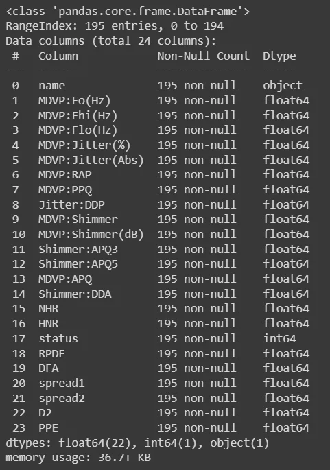 Dataset info