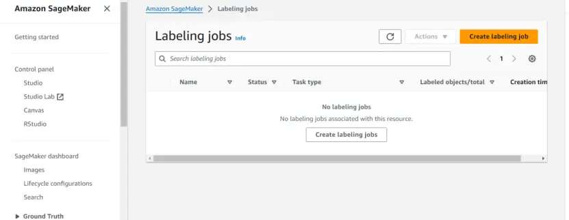 Create Labeling job in GroundTruth for image annotation