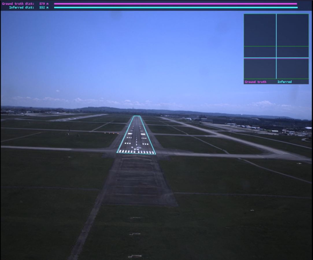 Wayfinder’s Computer Vision Software detecting airstrip