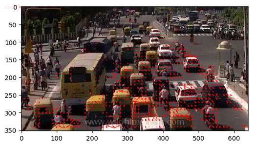 Optical flow of Traffic